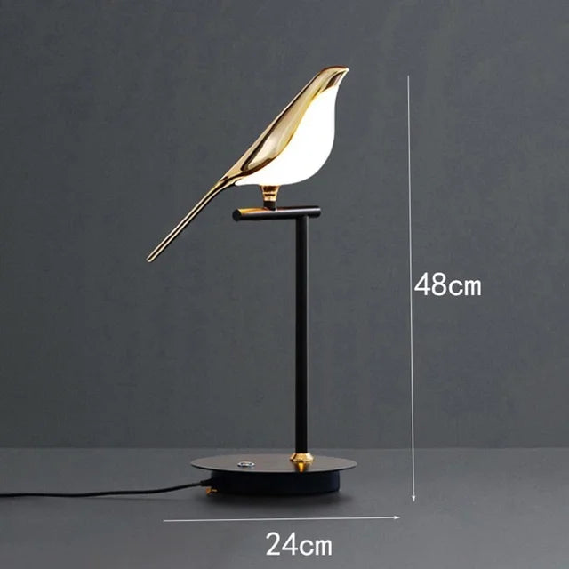 DecorBites™ Gold Magpie Bird Ceiling Chandelier: Modern Home Interior Lighting for Living Dining Kitchen