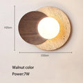 DecorBites™ Cream Style LED Wall Lamp for Bedroom, Soft Light Wood Stone Design