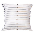 DecorBites™ Handmade Cotton Woven Cushion Tassels - Ivory Black Yellow Stripe Home Decor