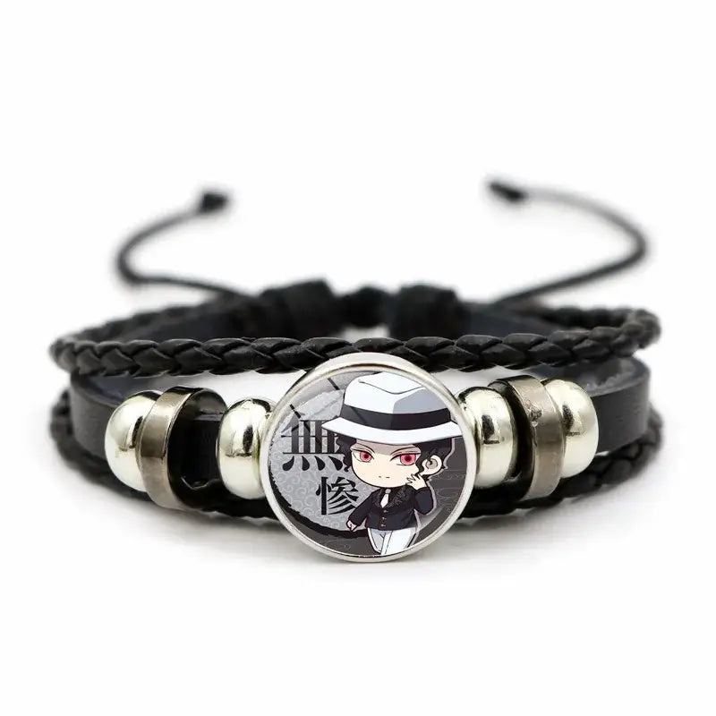 Demon Slayer Bracelet: Tanjiro & Nezuko Leather Charm