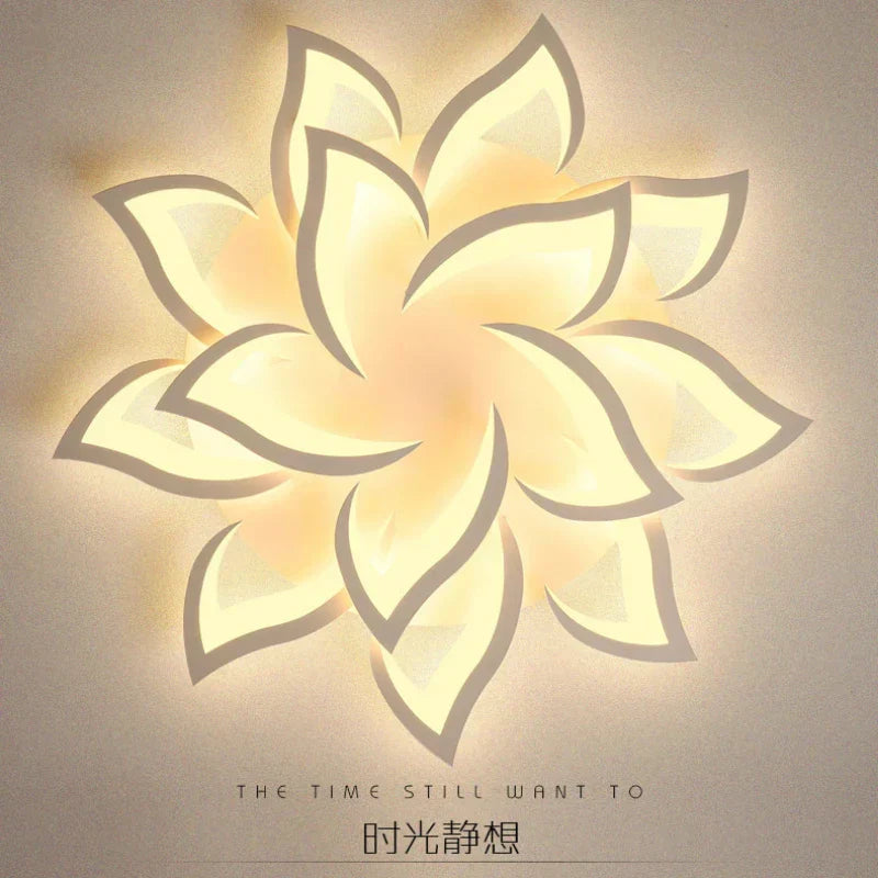 DecorBites™ Lotus Chandelier: Modern LED Ceiling Light Fixture for Home, Living Room, Bedroom.