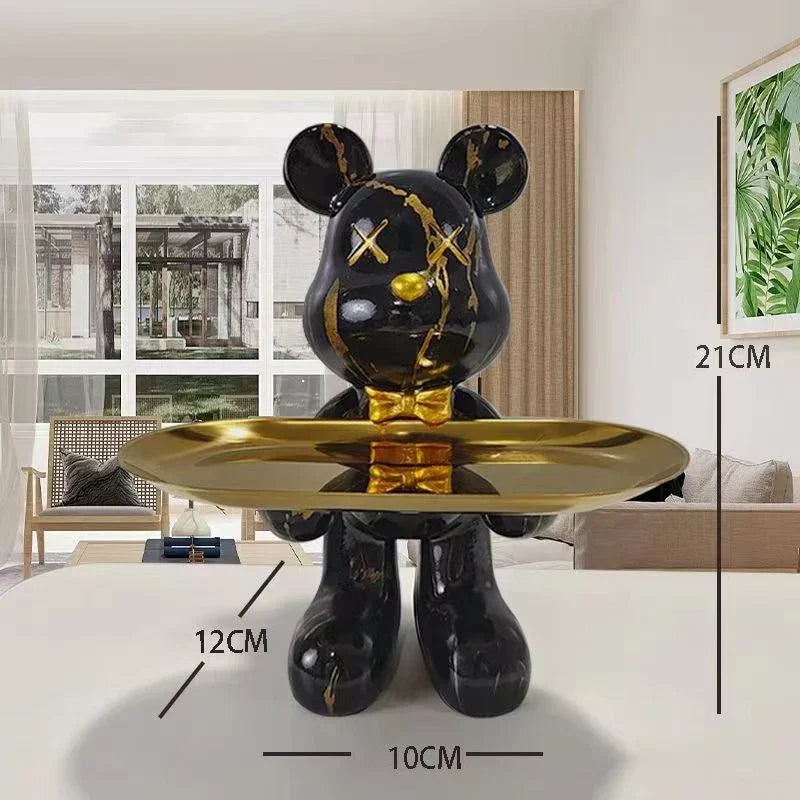 DecorBites™ Graffiti Bear Figurine Home Decor Sculpture Shelf Statue Table Gift