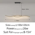 DecorBites™ LED Pendant Chandelier: Modern Nordic Strip Light for Dining, Kitchen, Office, Coffee Room