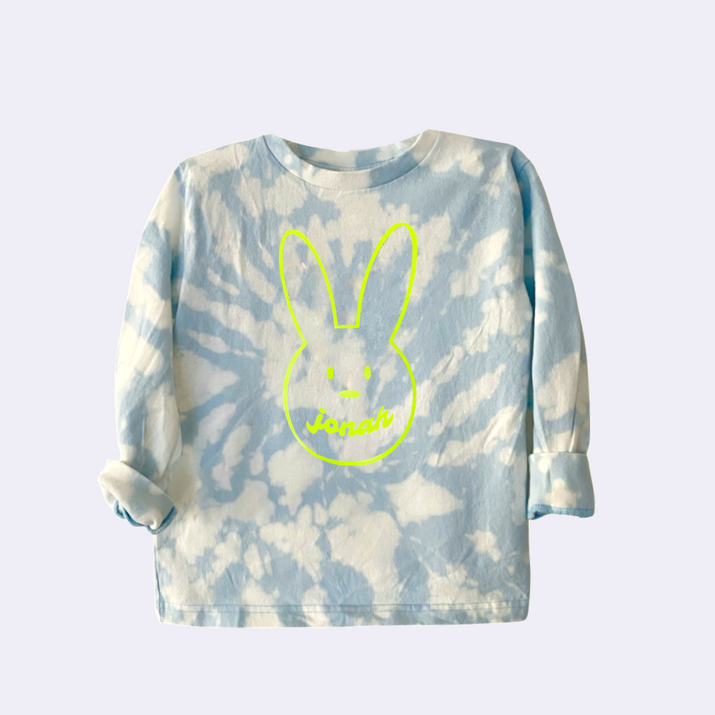 BUNNY TEE ♡ toddler personalized tie-dye t-shirt