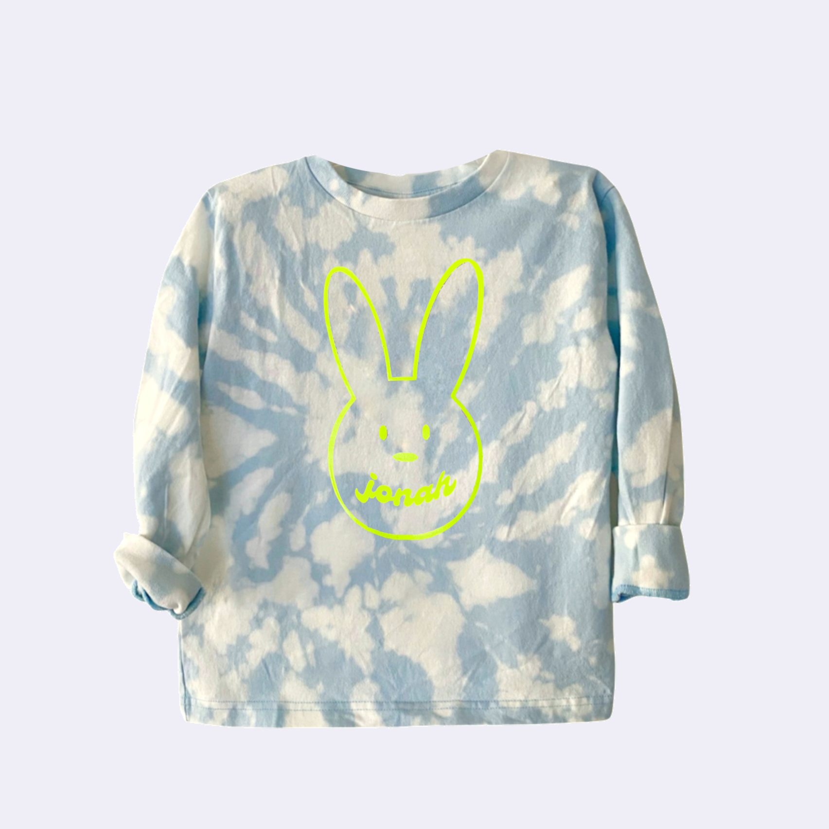 BUNNY TEE ♡ toddler personalized tie-dye t-shirt