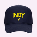 I LOVE INDY ♡ printed trucker hat