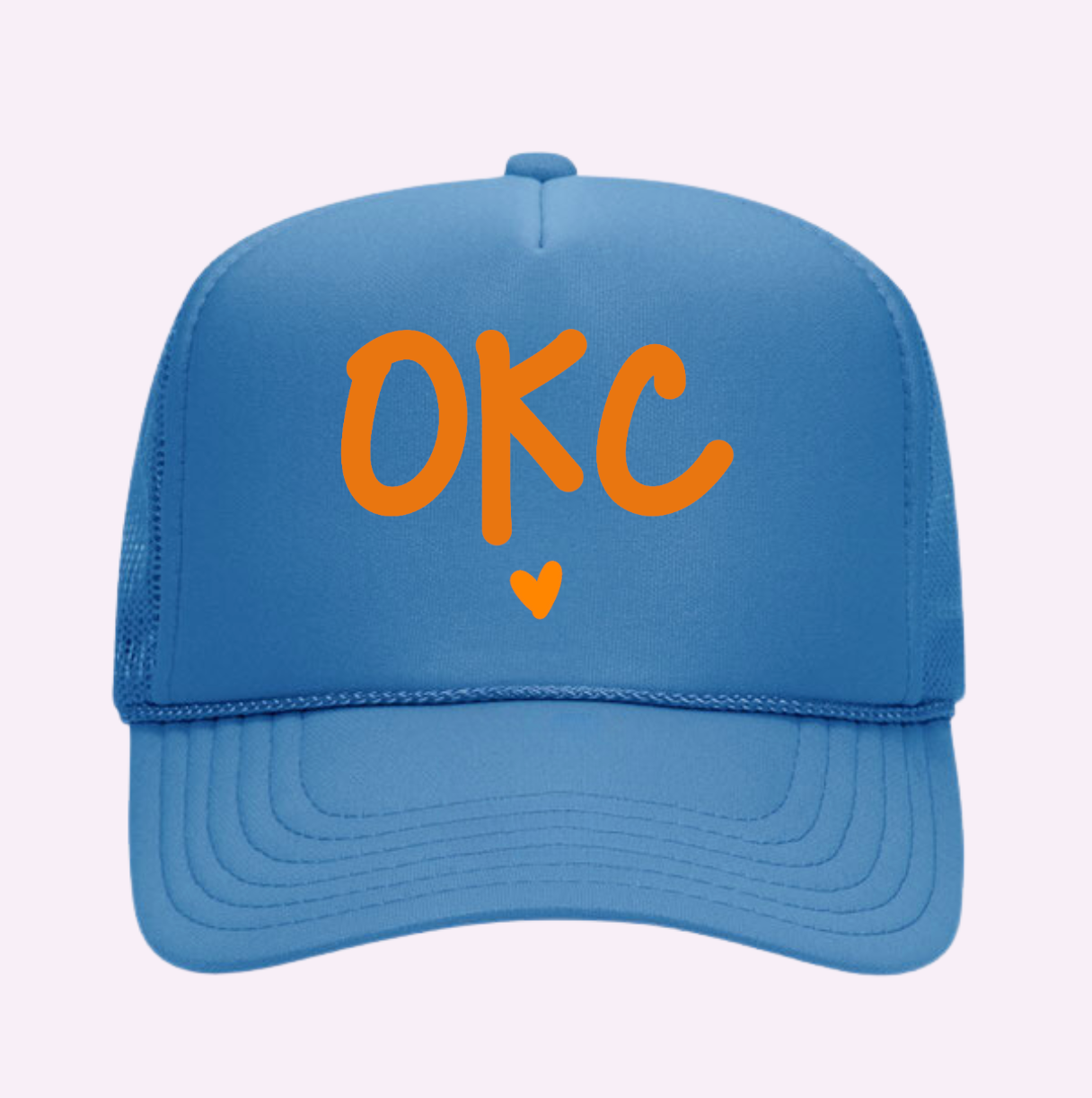 I LOVE OKC ♡ printed trucker hat
