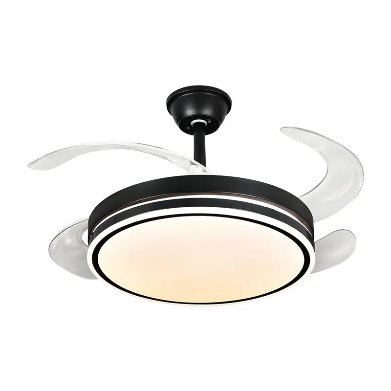DecorBites™ LED Fan Lamp: Modern Invisible Ceiling Chandelier for Living Room, Bedroom & Dining Room