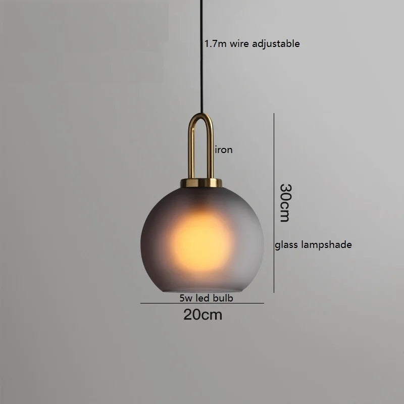 DecorBites™ Glass Ball LED Pendant Light - Modern Hanging Lights for Home, Restaurant, Cafe