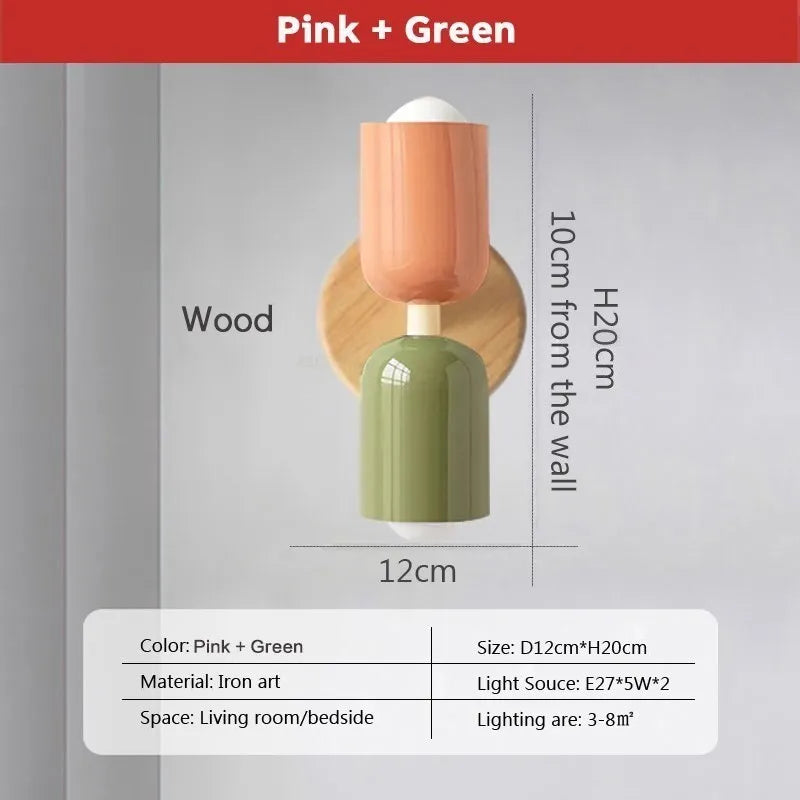 DecorBites™ Cream Zipper Wooden Wall Lamp for Bedroom Living Room Hallway Illumination