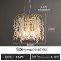 DecorBites™ Crystal Led Chandelier Golden Luxury Living Room Ceiling Lamp