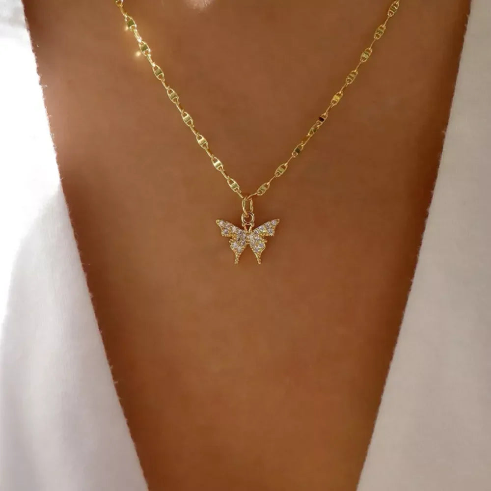 Boho Multi-Layer Crystal Pendant Necklaces