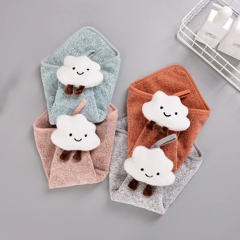 DecorBites™ Cloudy Day Hand Towel - Antibacterial Bamboo Charcoal Fiber Kitchen & Bath Soft Towel