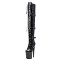 Women's 8" Stripper Heels Thigh High Heel Boots, Over The Knee