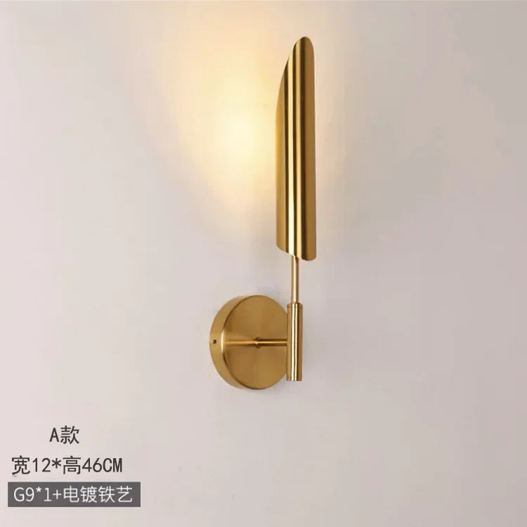 DecorBites™ Golden Inclined Tube Wall Lamp for Modern Luxury Living Room Bedroom Décor