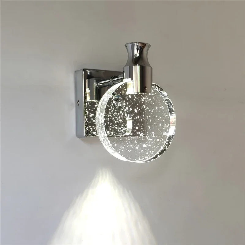 DecorBites™ Crystal LED Wall Lamp for Bedroom Living Room and Bathroom Makeup