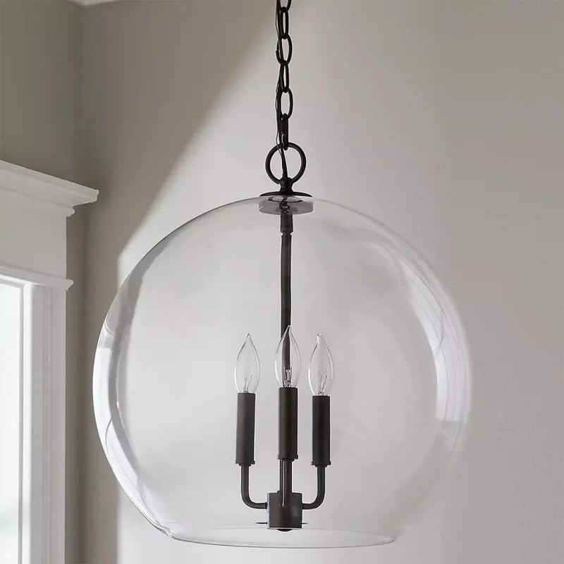 DecorBites™ Glass Ball LED Chandelier for Modern Restaurant & Bar Decor