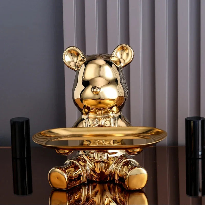 DecorBites™ Luxe Bear Doll Figurine Set for TV Cabinet & Wine Cabinet Decor