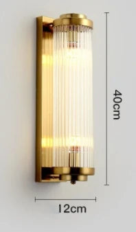 DecorBites™ Crystal Wall Sconce Lamp for Living Room Bedside Decor Glass Gold Lighting
