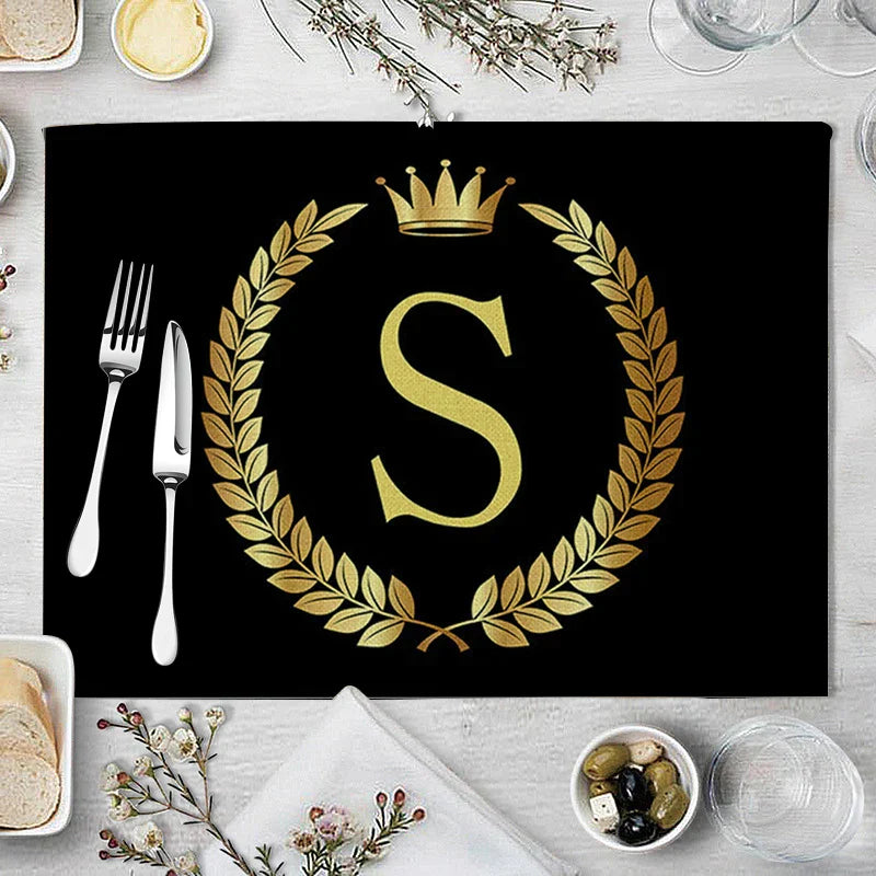 DecorBites™ Kitchen Table Mats Set of 4, 42*32cm, Cotton Linen Coasters for Dining Home Decor