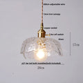 DecorBites™ LED Brass Pendant Lamp Modern Clear Glass Dining Light