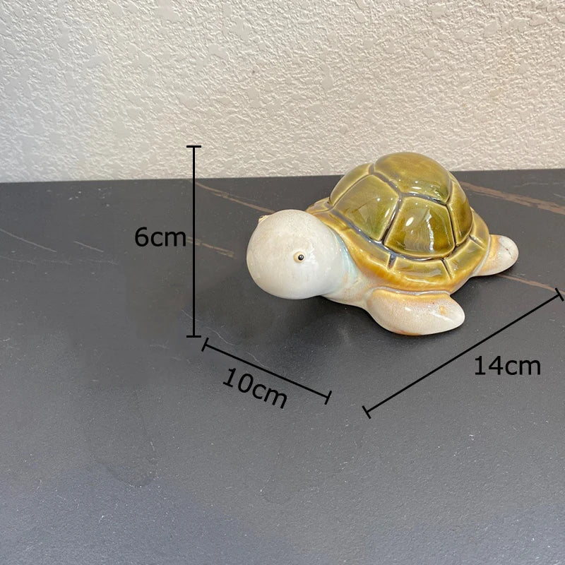 DecorBites™ Cute Turtle Statue Tray Desk Ornament Room Decor Creative Sculpture