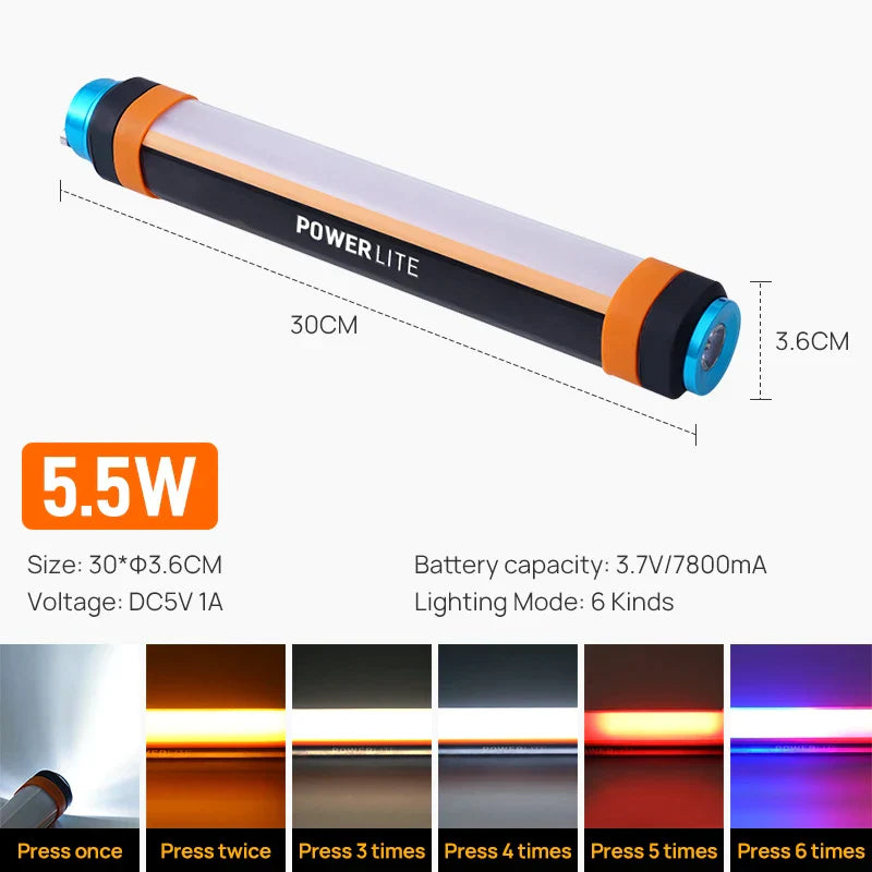 DecorBites™ LED Camp Light: Portable, Waterproof, Rechargeable, Magnetic Flashlight