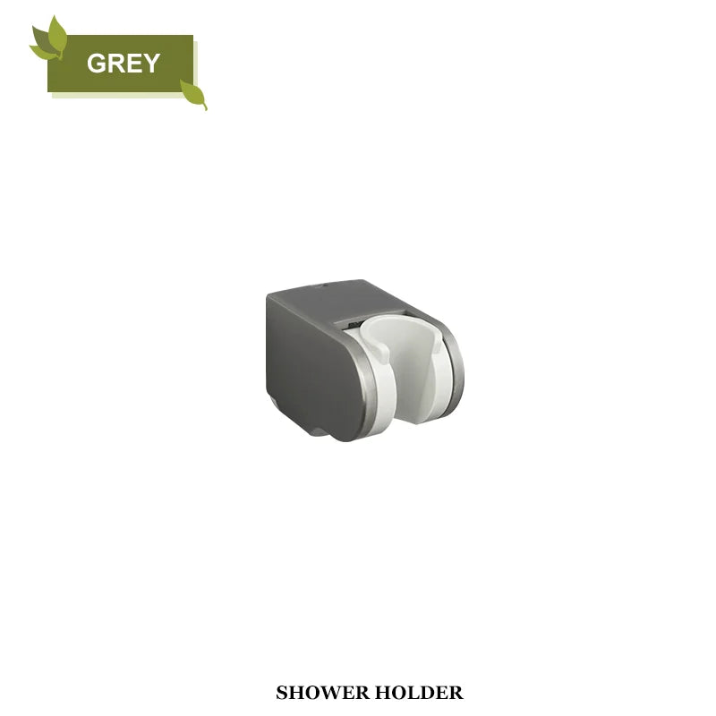 DecorBites™ Adjustable Shower Head Holder Wall Mount for Bathroom • White ABS Fixture Base