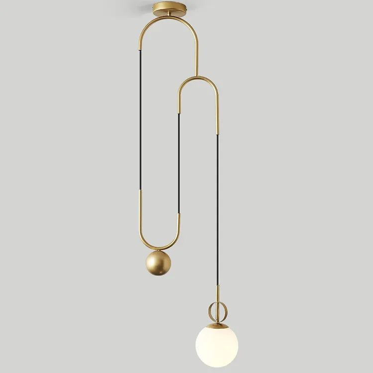 DecorBites™ Golden Glass Ball Pendant Lamps - Modern Bedroom & Living Room Lighting