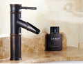DecorBites™ Black Bronze Waterfall Faucet Bamboo Bathroom Sink Tap High Arch Mixer