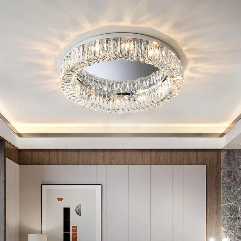 DecorBites™ Crystal LED Ceiling Lights: Luxury Lighting Fixture for Living, Dining, Kitchen, and Bedroom