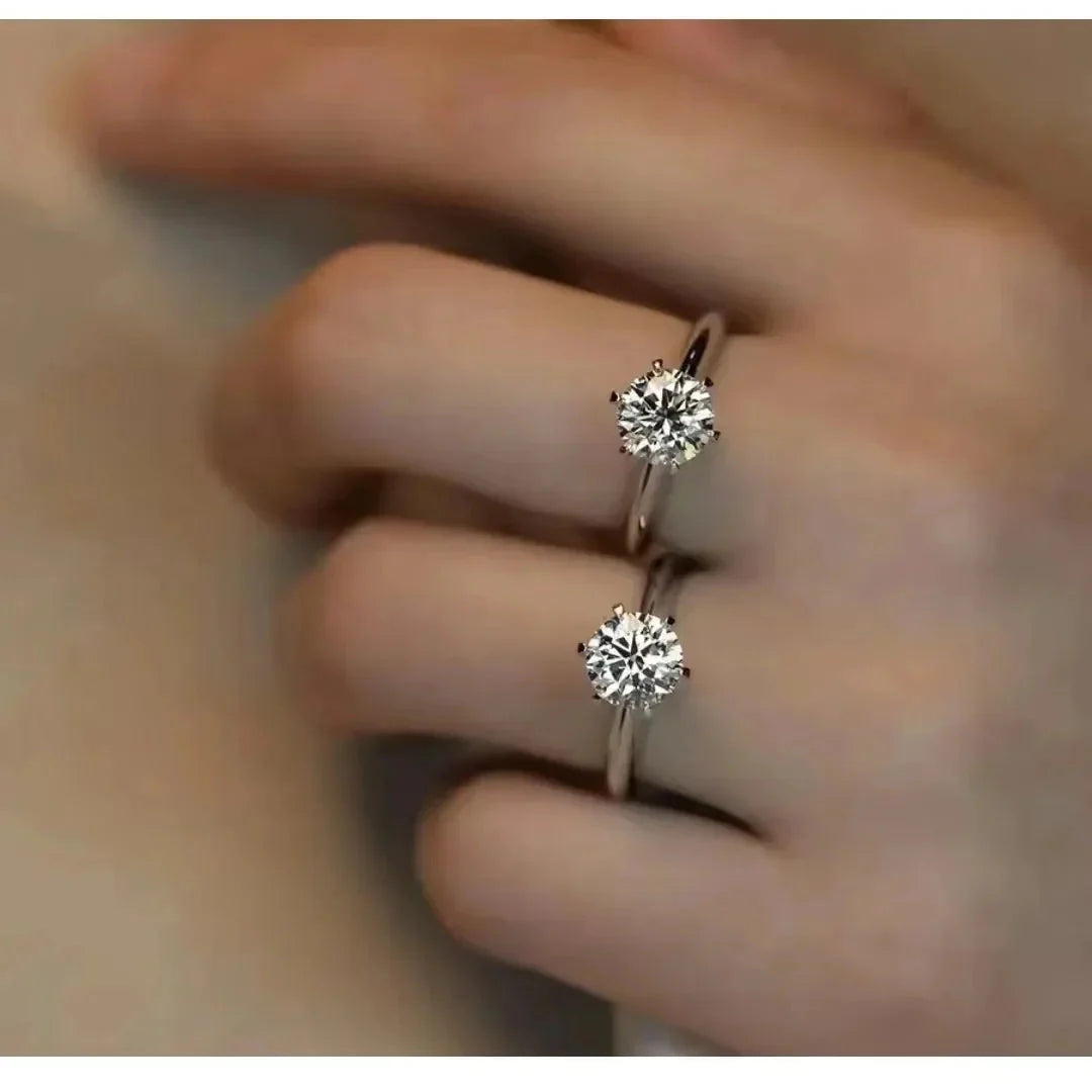 1ct Moissanite cz Engagement Ring