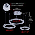DecorBites™ Crystal LED Ring Chandelier for Luxe Living Spaces