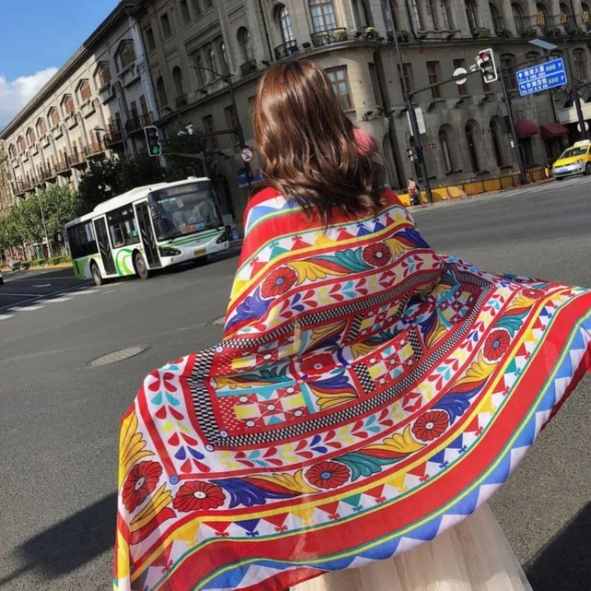Large Boho Cotton Beach Sarong