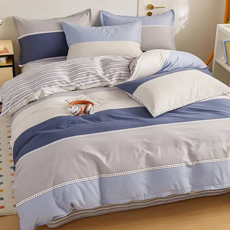 DecorBites™ Cotton Single Duvet Cover - Skin Friendly Quilt Cover for Single King Bed