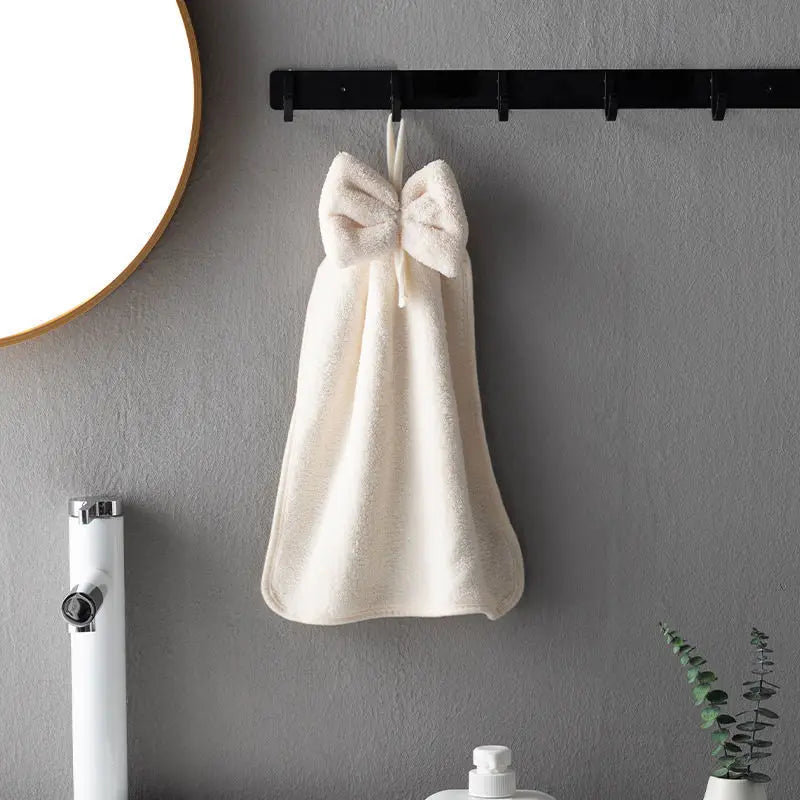 DecorBites™ Coral Velvet Soft Hand Towels Super Absorbent for Kitchen Bathroom Home Hair