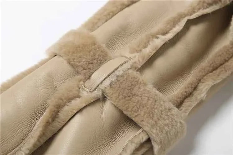 Furry Patchwork Women's Crop Jacket Warm Outwear Basic