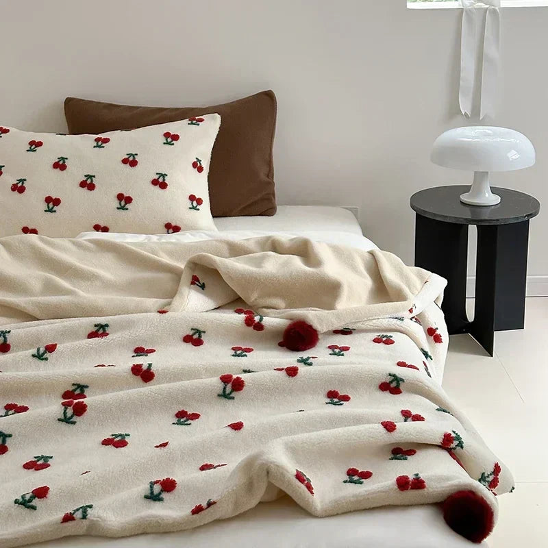 DecorBites™ Cozy Sheep Rollie Loop Fleece Blanket for Winter - Premium Warmth and Comfort