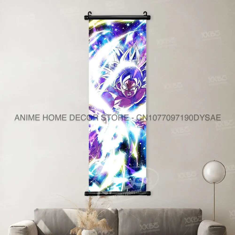 Dragon Ball Posters: Goku & Vegeta Hanging Scroll Wall Art