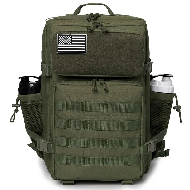 45L Tactical Backpack survival Bag Hunting MOLLE Backpack GYM For Men EDC Outdoor Hiking Rucksack Witch Bottle Holder