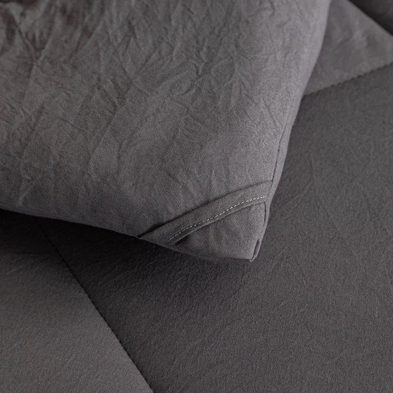 DecorBites™ Cozy Quilt Set: Soft & Breathable Queen/King Size Comforter with Duvet & Pillowcase