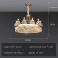 DecorBites™ Luxe Crystal Ceiling Chandelier - Elegant Home Decor Hanging Light for Living Room