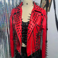 Women's Spiked Studded Rivet Goth Emo Pu Leather Jacket Grunge