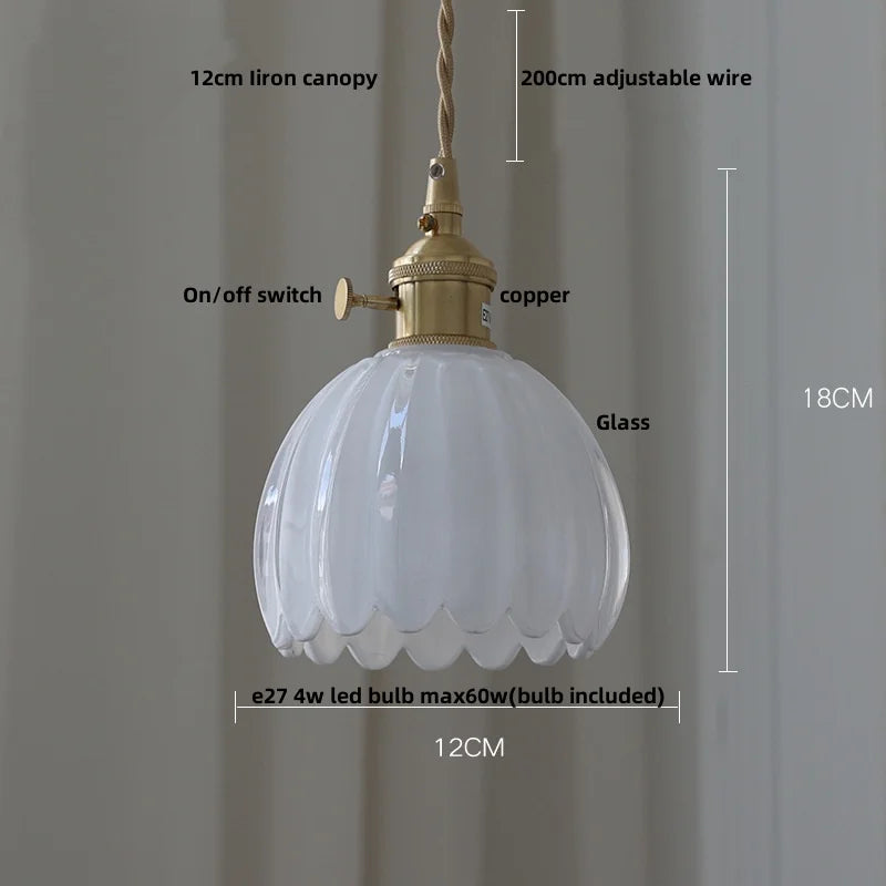 DecorBites™ Green Glass LED Hanging Pendant Lights