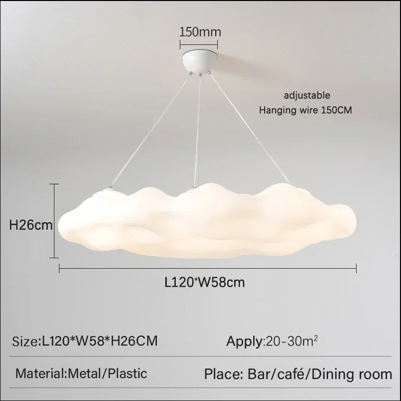DecorBites™ Cloud LED Ceiling Chandelier - Nordic Minimalist White Design