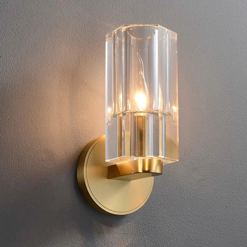 DecorBites™ Crystal Wall Lamp: Luxe Bronze Black Copper Sconce Light Fixture