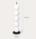 DecorBites™ Gourd String Floor Lamp, White Glass Lampshade, Designer Nordic Floor Light