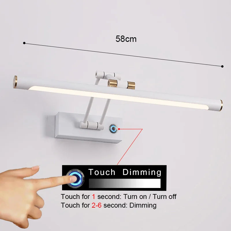 DecorBites™ LED Bathroom Wall Sconce 58cm Modern Indoor Bedroom Lighting