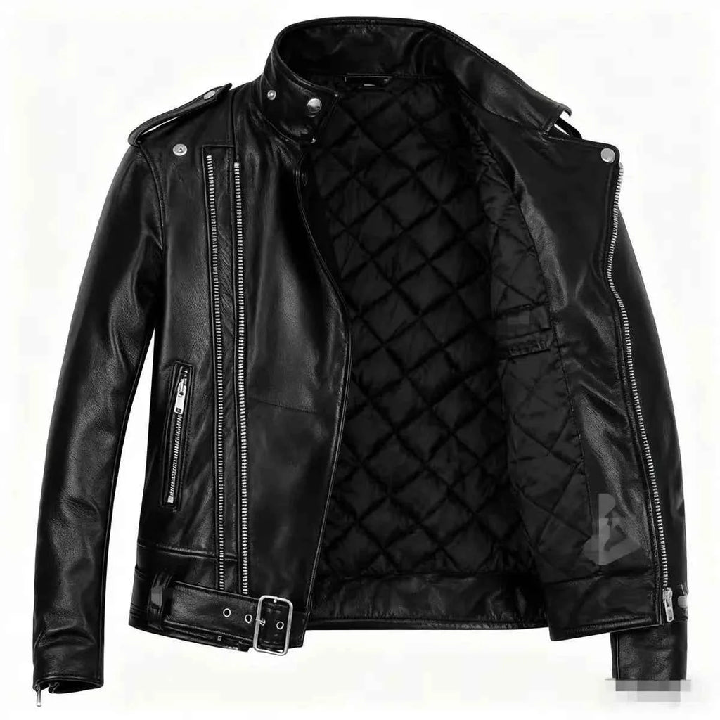 Unisex Oversized Button-down PU Leather Coat with Multiple Zippers Polo Jacket, with Many Zippers