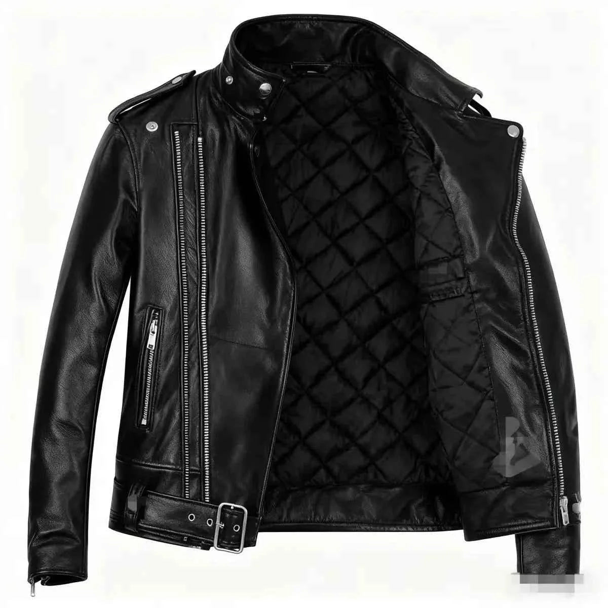 Unisex Oversized Button-down PU Leather Coat with Multiple Zippers Polo Jacket, with Many Zippers